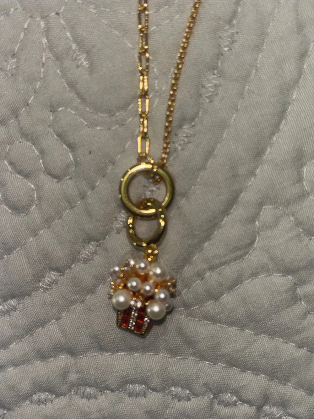 kate spade Gold Pearl Popcorn Pendant Necklace - Gold